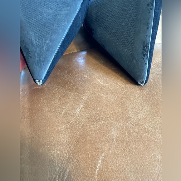 Zara Black pointed flats with pearl ankle straps - Picture 4 of 6